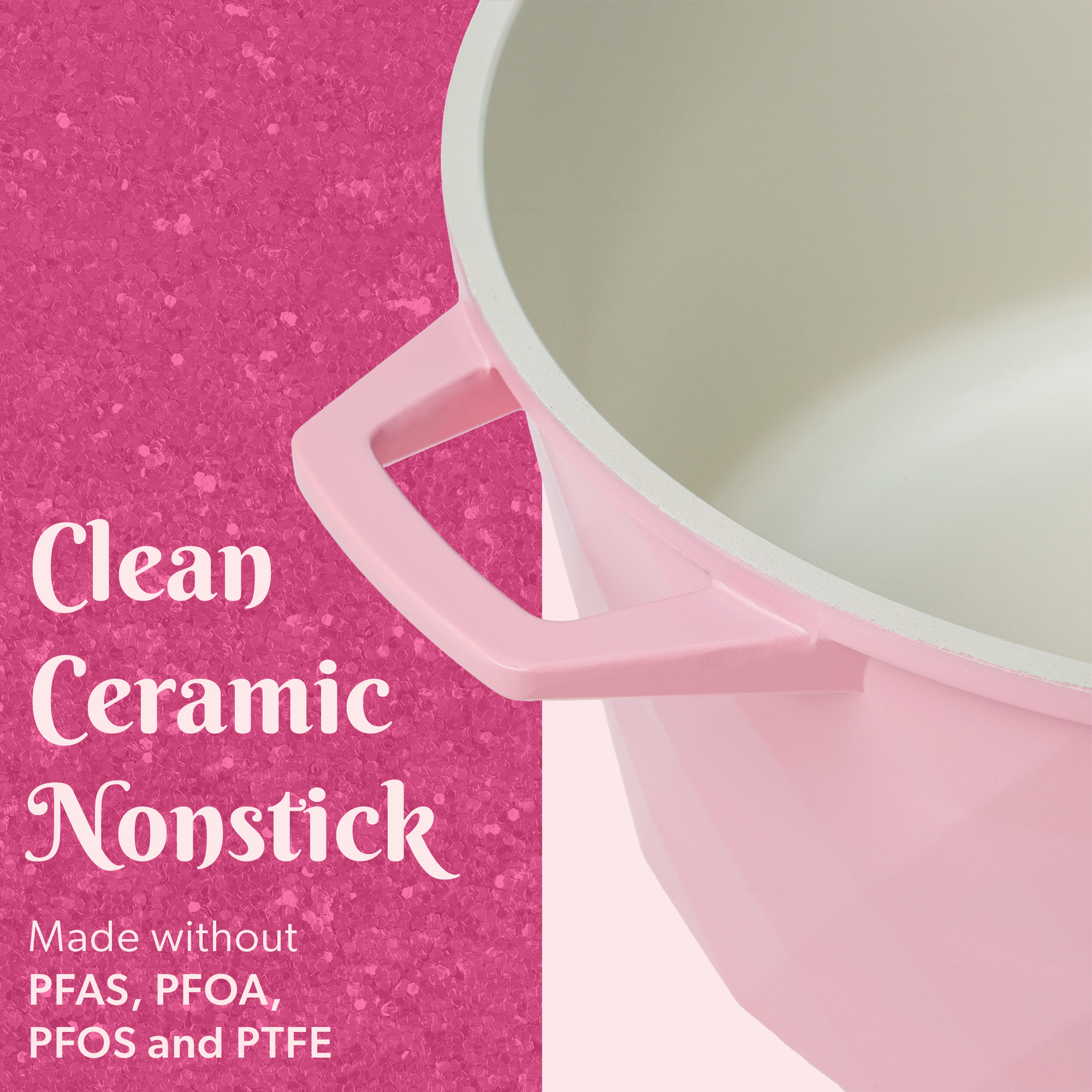 Paris Hilton 4.6-Quart Ceramic Nonstick Dutch Oven, Pink photo 3