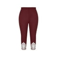 thumbnail image 5 of RRMuAzgs 2 Pack Capri Leggings for Women High Waisted Capri Leggings for Women Solid Color Slim Fit Yoga Pants Women Summer Pant, 5 of 6