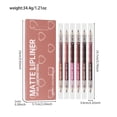 thumbnail image 3 of Double Headed Two Color Wooden Lip Liner 6 Pack Long Lasting Easy To Color Non Stick Cup Liner,Red Lip Liner, 3 of 9