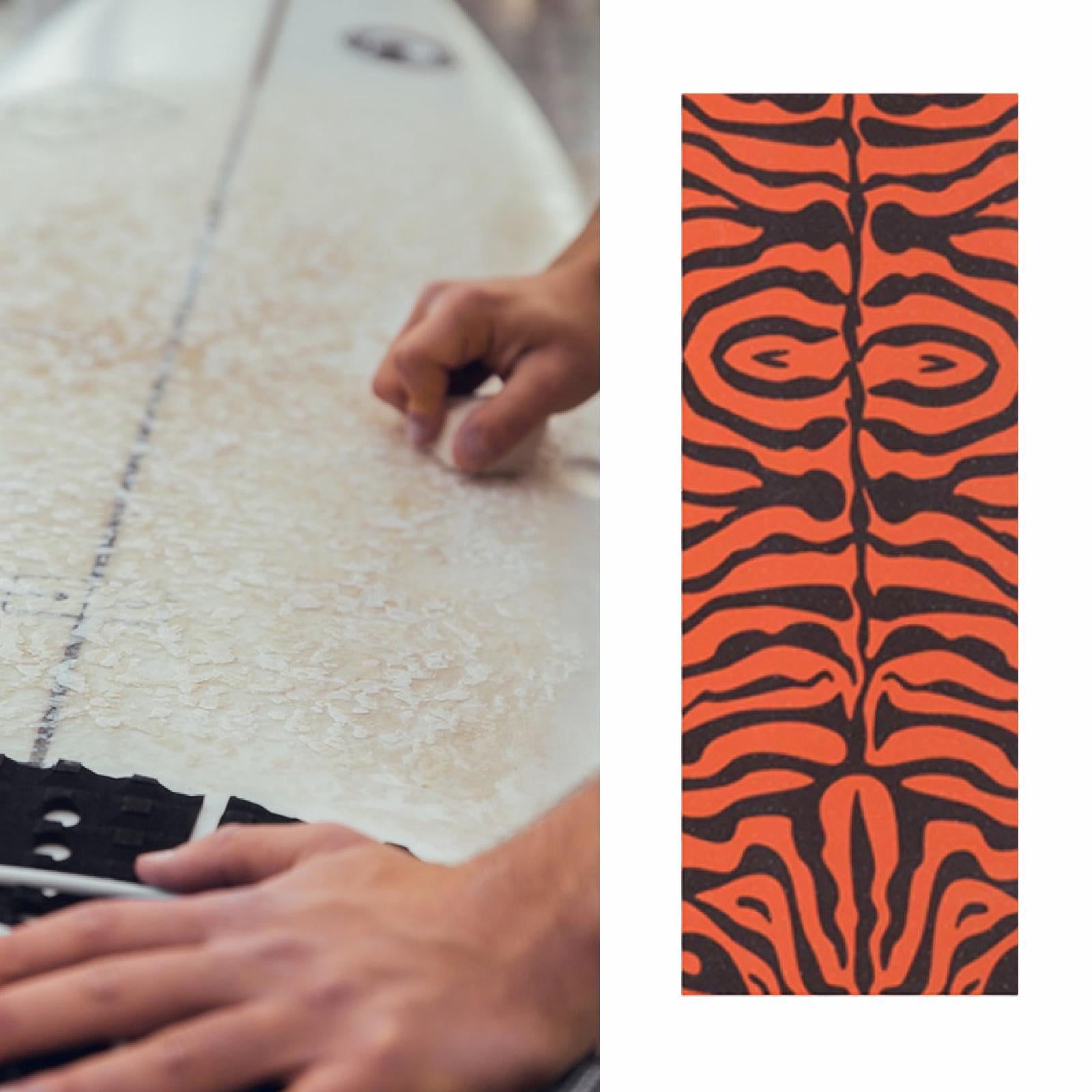 Wswqop Skateboard Grip Tape Anti Slip Replacement Practical Easy to Apply Sandpaper Orange Black