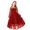 High-low hem Red, variant on Girls Dresses Contrast Mesh Long Sleeve Twirly High Low Birthday Party Formal Dress