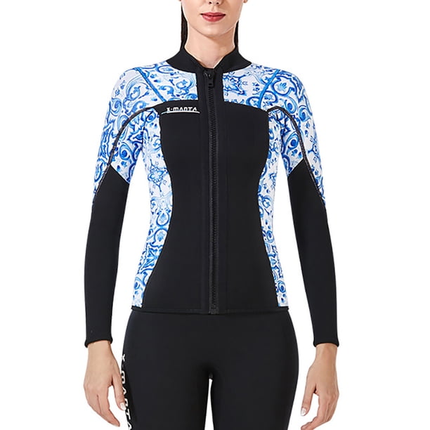 Eigraketly Traje de neopreno de 3MM para buceo, traje de neopreno grueso de manga larga, chaqueta, trajes de buceo, traje de Surf para aeróbic acuático, Deportes acuáticos TYPE1 NO1 Eigraketly OD003290-06