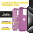 thumbnail image 5 of OtterBox iPhone 15 Pro Max Commuter Series Case - MagSafe Edition - Thin & Tough, Pocket-Friendly, with Port Protection - Wildflower Pink, 5 of 9