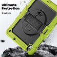 thumbnail image 4 of Case for iPad Air 13 Inch M3 2025 / M2 2024 12.9 inch (3rd/4th Gen) with Screen Protector, 360 Degree Rotating Kickstand Hand Strap Shockproof Cover with Shoulder Strap, Lime, 4 of 7