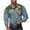 Sky Blue, variant on Mens Printed Dress Shirts Mosaic Long Sleeve Regular Fit Button Down Shirt Casual Workwear Shirt Blouse Pockets