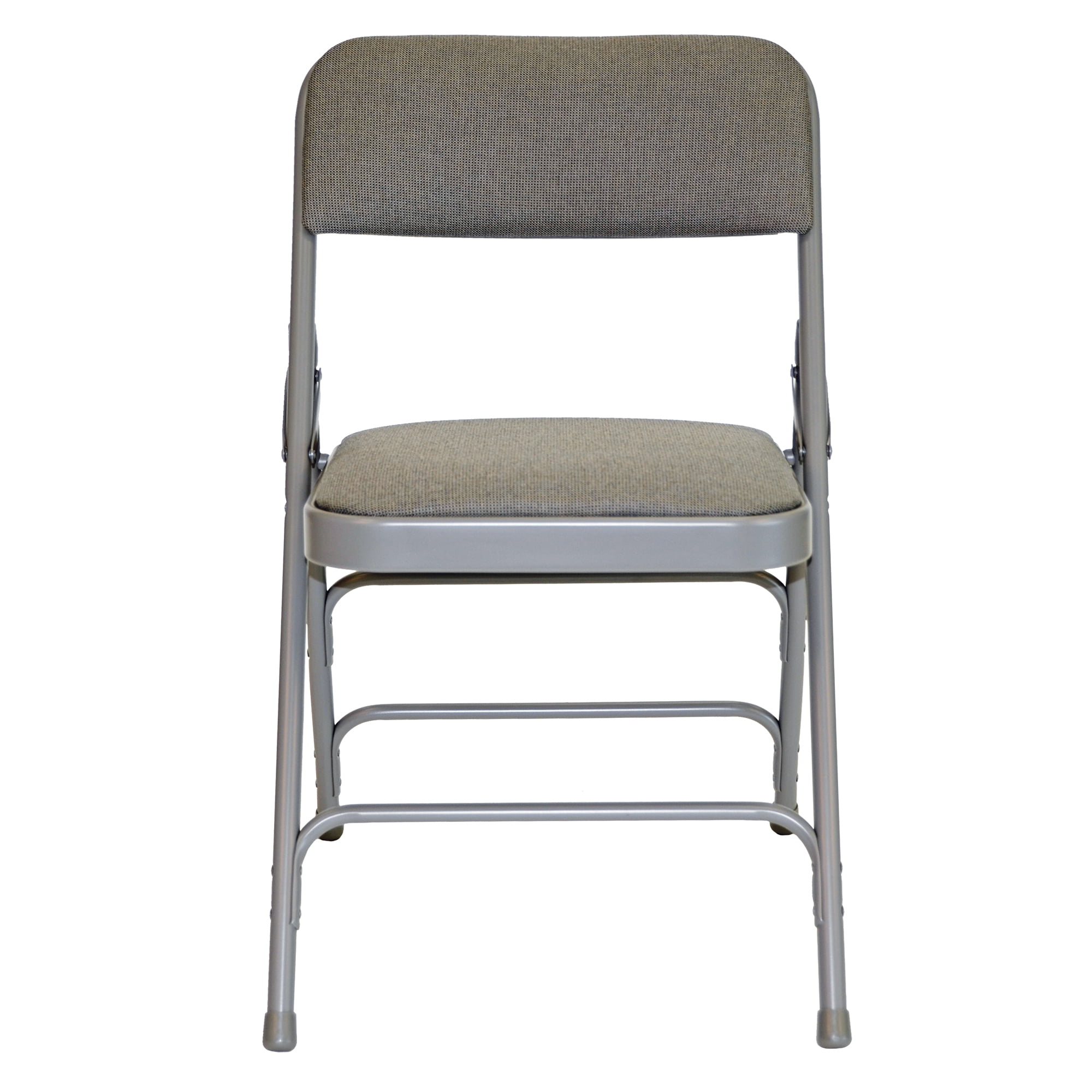 Chair - Rhino Fabric Padded Metal Folding w/Triple Brace Quad Hinge - Grey (4/Box)
