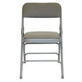 thumbnail image 2 of Chair - Rhino Fabric Padded Metal Folding w/Triple Brace Quad Hinge - Grey (4/Box), 2 of 3