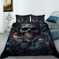 thumbnail image 2 of Home Bedding Cover Set Human Skull Desgin Printed Duvet Cover Boy Adult Fashion Bedroom Decoration, 2 of 6