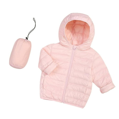 

WZHKSN Sweater For Child Toddler Girls Boys Winter Long Sleeve Fashion Handiness Solid Colour Warm Hooded Down Soft Down For Kids Coat