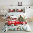 thumbnail image 2 of Feelyou Christmas Farmhouse Truck Full Size Comforter Sets, Xmas Tree Bedding Comforter Set, Teenager Kids Boys Girls Reversible Bedding Sets, Luxury Bedroom Decor, 3pcs, 2 of 8