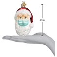 thumbnail image 4 of Papá Noel navideño con mascarilla de vidrio soplado 2021 Adornos navideños únicos para decoraciones de árboles de Navidad. Afortunado Sencillez, 4 of 5