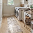 thumbnail image 3 of UERMEI 2x6 Washable Runner Rugs for Hallway, Modern Abstract Non Slip Indoor Rug for Entryway Doormats Bedroom Kitchen, Vacuum-Friendly Home Decor Carpet,Golden, 3 of 8