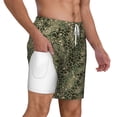thumbnail image 2 of Balery Green Snake Skin Mens Swim Trunks Swim Shorts for Men Quick Dry Inseam Beach Shorts with Compression Liner Pocket-Large, 2 of 9