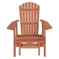 Leisure Season Reclining Adirondack Chair with PullOut Ottoman
