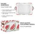 thumbnail image 2 of Yayeee Canvas Storage Basket with Handles for Shelves Fabric Bins Closet Organizer, White Watermelon, 2 of 8