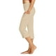 thumbnail image 1 of WILLBEST Pantalones Capri de Yoga de Cintura Alta para Mujer, Mallas de Entrenamiento con Bolsillos, Cómodos, Elásticos, Transpirables, para Fitness, Running Y Ropa Deportiva. Extra Grande, 1 of 3