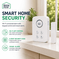 thumbnail image 4 of HomeZone Wi-Fi Smart Keypad Window and Door Alarm with 4-Digit PIN, 100+ dB Alarm, White, 4 of 9
