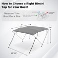 thumbnail image 3 of Gymax Bimini Bateau à 4 Arcs avec Sangles de Rangement, 3 of 9