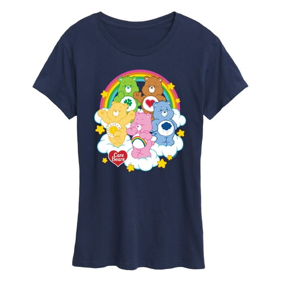 Care Bears - Care Bears Group On Clouds -  Women's Short Sleeve Graphic T-Shirt