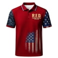 thumbnail image 4 of XDZJLR Mens Polo Shirt American Flag Independence Day Button Print Short Sleeve Tee Everyday Wear Casual Events July 4Th Tee Shirts Mens 3Xl, 4 of 4