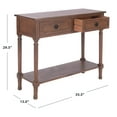 thumbnail image 6 of SAFAVIEH Allura French Brown Wood Console Table with Drawer (35.5 in. W x 13 in. D x 29.5 in. H), 6 of 14