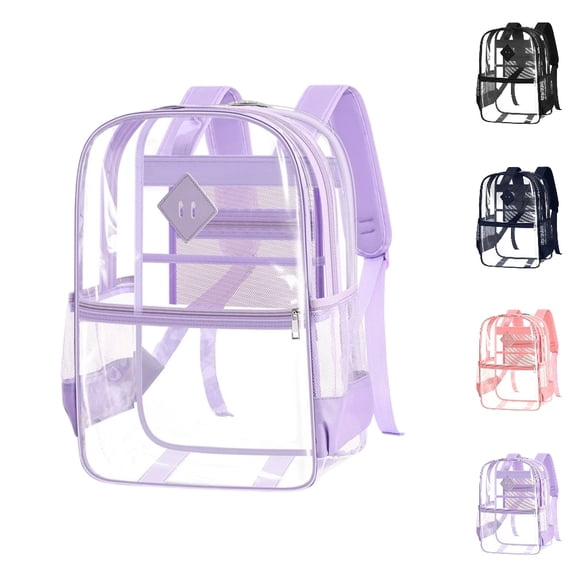 HJYCHN Kids Clear Backpack Large Capacity Lightweight Bookbag for Boys Girls School Backpack for Boys Purple One Size