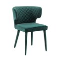 thumbnail image 3 of Home Fare Quilted Shelter Back Dining Chair in Emerald Green, 3 of 8