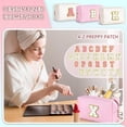 thumbnail image 4 of YOOLIFE Preppy Pink Glitter Chenille Patch Travel Makeup Bag, 8.3in x 3.5in x 4.9in, 4 of 7