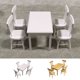 thumbnail image 5 of Juego de muebles en miniatura para casa de muñecas 1:12, mesa de comedor de madera, 4 sillas, accesorios para sala de estar, 5 unids/set Methold WJ4204-02B, 5 of 7