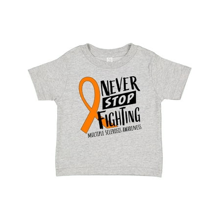 

Inktastic Never Stop Fighting Multiple Sclerosis Awareness Gift Baby Boy or Baby Girl T-Shirt