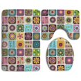thumbnail image 1 of ABPHQTO Conjunto Tarjeta Marco Plantilla Geométrica Con Rectángulos Doodle Juego de alfombras de baño de 3 piezas Alfombra de baño Alfombra de contorno y tapa de inodoro ABPHQTO Cont-CHAPPLE-27937, 1 of 2