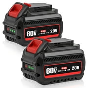 TenHutt 20V 60V 8.0Ah Replacement Battery for Flexvolt DCB606 DCB606-2 DCB609 DCB612 2Pack