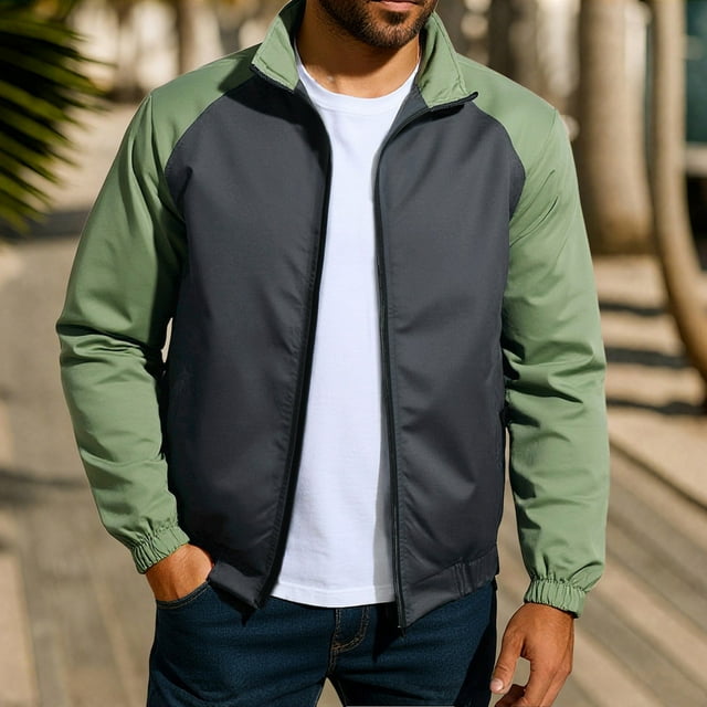 Yusimy Blouson Bombardier Décontracté Léger pour Homme - Design à Blocs de Couleur Style Varsity Classique