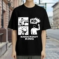 thumbnail image 3 of Black T Shirts for Men, Knockout King, Boxing Gloves Print 2 Mens Graphic Tees, 24816227,3XL, 3 of 8