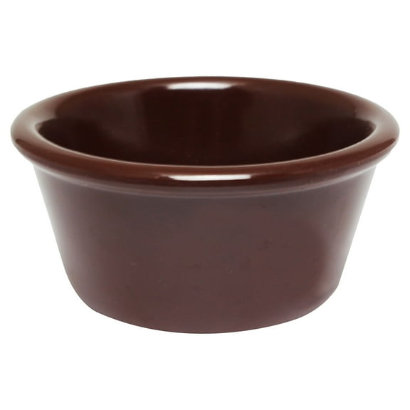 Excellante Melamine Ramekin Collection 3 oz., 3-1/8" Smooth Ramekin, Chocolate, Comes in Dozen
