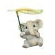 thumbnail image 5 of Estatua de animal pequeño pintada a mano, figura sosteniendo una hoja artificial, accesorio fotográfico de resina. Elefante, 5 of 8