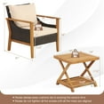 thumbnail image 2 of Gymax 3PCS PE Wicker Patio Bistro Set Outdoor Acacia Wood Set w/ 2-Tier Coffee Table, 2 of 7