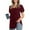 Wine shirts for women, variant on Wycnly Shirts for Women Casual Petal Sleeve Flowy Pleated Swing Tunic Tops Summer Casual Round Neck Short Sleeve Solid Ladies Blouses Wine m