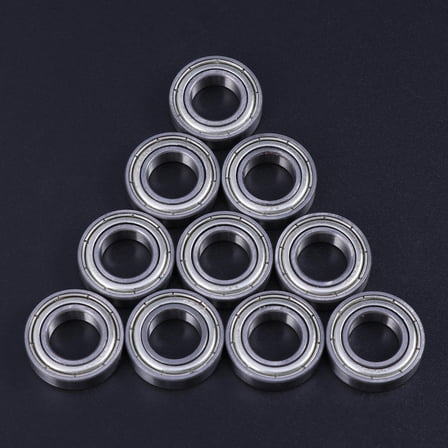 Supvox 10Pcs 6800zz Bearing Silver Deep Groove Ball Bearing Metal Shielded