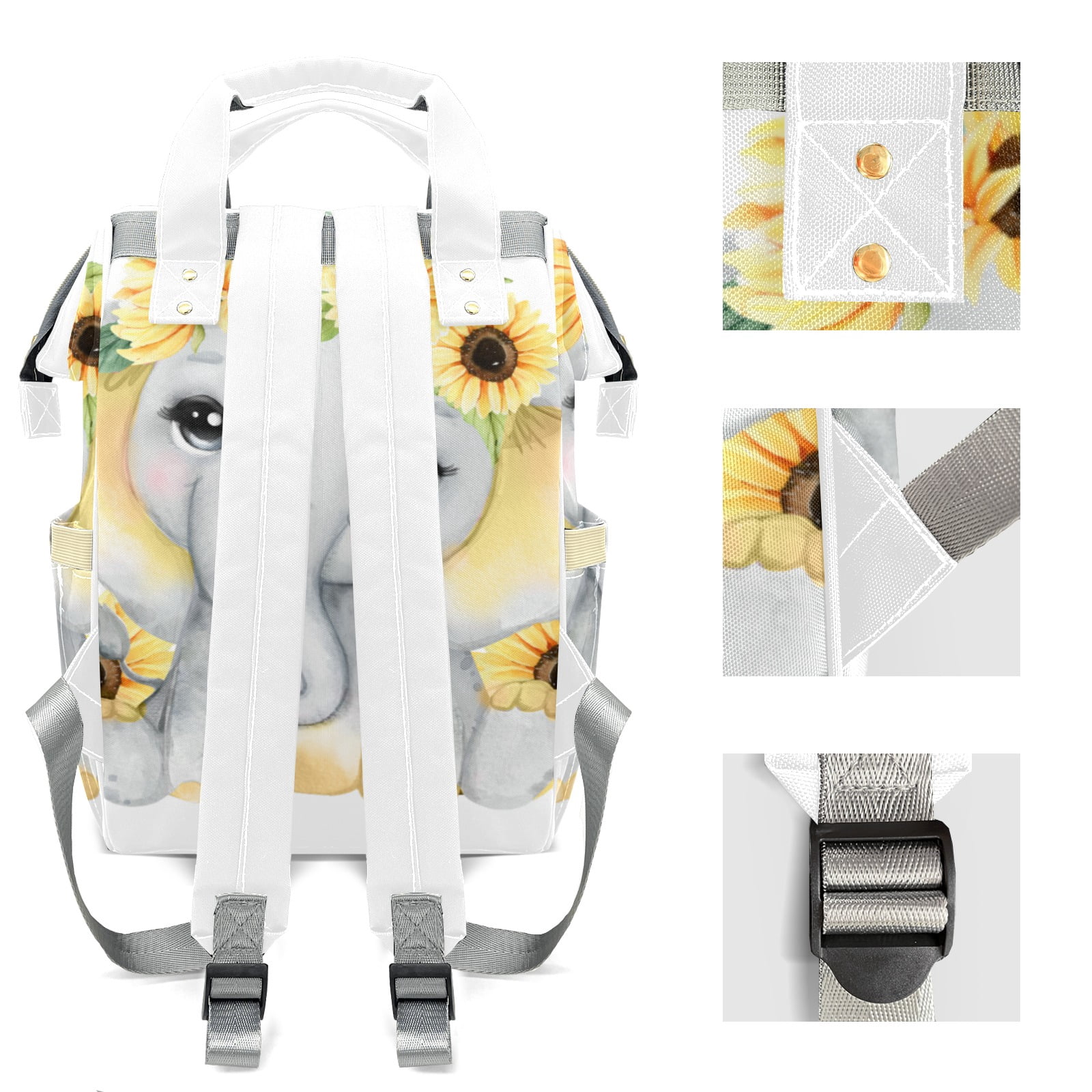Elephant Diaper Backpack – Large Capacity, Insulated Baby Bottle Pocket, Multifunctional Mommy Bag for Boys & Girls