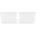 thumbnail image 4 of Ekena Millwork CMP40X20RE2-05000 5 in. ID x 14 in. Rectangle Architectural Grade PVC Contemporary Ceiling Medallion - 2 Piece, 4 of 4