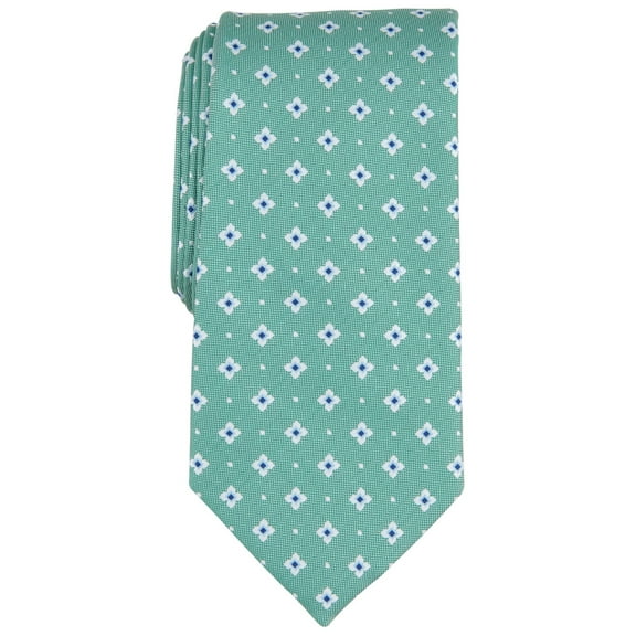 Club Room Mens Regular fit Tie Necktie One Size Mint Green Medallion