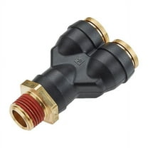 Legris Push-Fit Wye Fitting,Black,1.96875 in L VS368PTCR-4-2