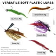 thumbnail image 5 of THKFISH Soft Plastic Fishing Lures Plastic Worms for Fishing Lures for Bass Bellow Stick Baits Small Fishing Lures 4.33" (1/4oz) Color 5-6PCS, 5 of 8