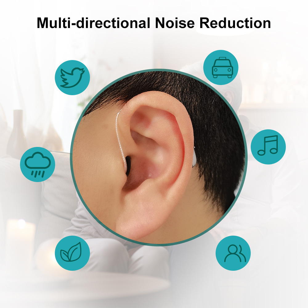 Hearing Aids, Hearing Aids for Seniors,16 Channel Rechargeable Hearing Amplifiers with Noise Cancelling, Volume Adjustment, Simple to Operate and Hear Clear Sound