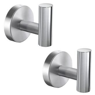Double Towel Hooks For Bathroom Wall Hook Heavy Duty Coat Robe Clothes Towel Sponges Hooks Holder Sus304 Stainless Steel Wall Mount Bathroom Kitchen Acce Double Towel Hooks For Bathroom Wall Hook Heavy Duty Coat Robe Clothes Towel Sponges Hooks Holder Sus304 Stainless Steel Wall Mount Bathroom Kitchen Acce