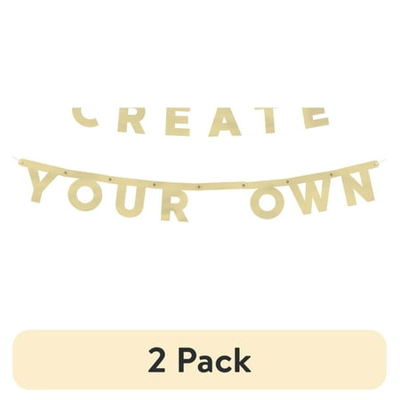 (2 pack) Gold Foil DIY Banner Kit 129 Pieces by Way To Celebrate (2 pack) Gold Foil DIY Banner Kit 129 Pieces by Way To Celebrate