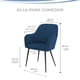 thumbnail image 5 of Set de 2 sillas velvet modernas para comedor marca Gravita, 5 of 7