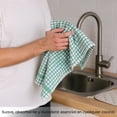thumbnail image 3 of Toalla de Cocina La Josefina Ultra Absorbente 100% Algodón Cuadros Verdes Juego de 5, 3 of 5