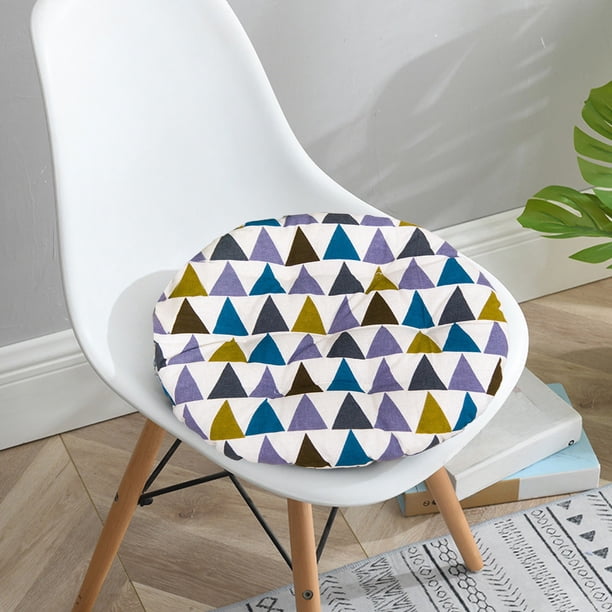 Cojín redondo para silla - Cojín de asiento de 18 pulgadas de diámetro para oficina y hogar, tela suave, multicolor, 45x45x6 cm